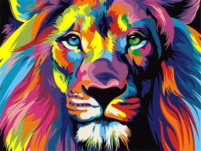 Colorful Lion - Paint by numbers