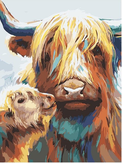 Cow and Calf - Paint by numbers