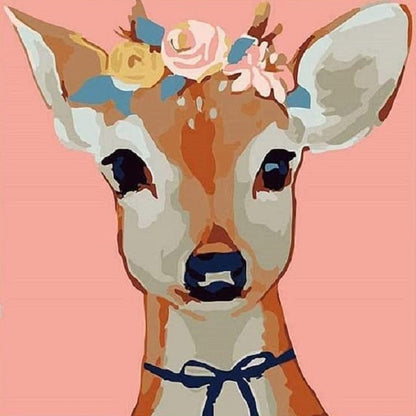 Deer with Flowers - Paint by numbers