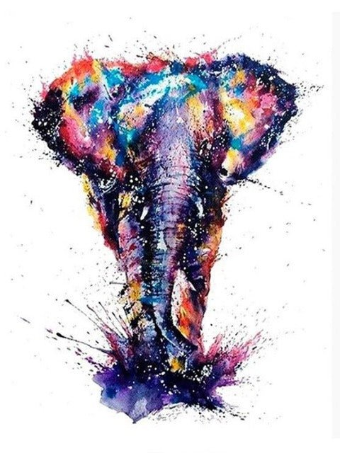 Elephant Color Splash - Paint by numbers