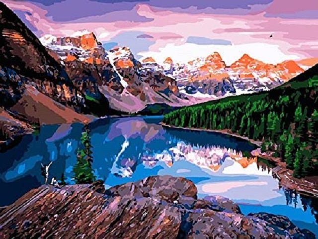 Gorgeous Viewpoint in the Mountains - Paint by numbers
