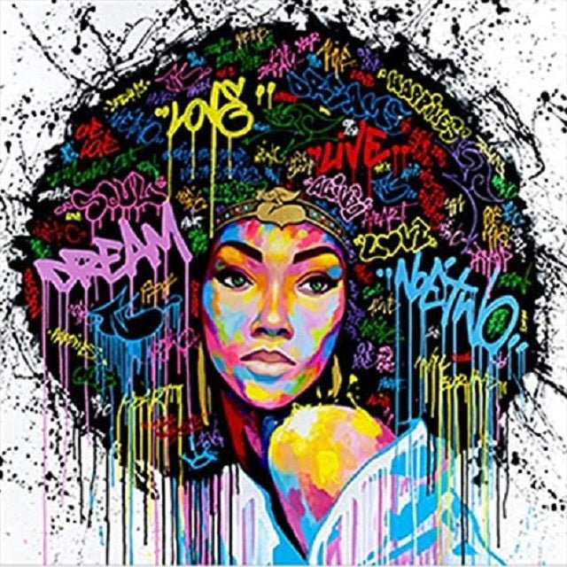 Graffiti Afro Style - Paint by numbers