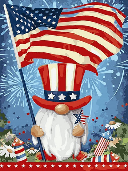 Independence Day Gnome - Paint by numbers