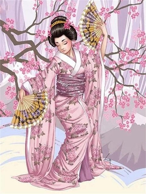 Japanese Geisha - Paint by numbers