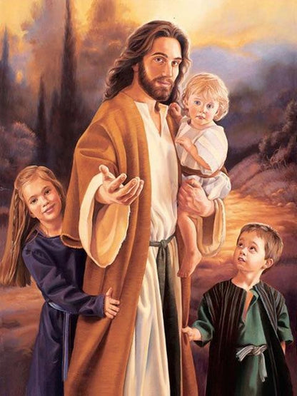 Jesus and Children - Paint by numbers