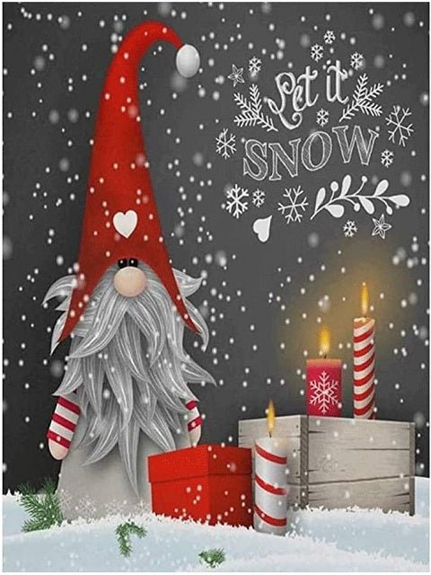 Let it Snow Dwarf - 40x50cm (16x20in) / Rolled Canvas (No Frame) / None