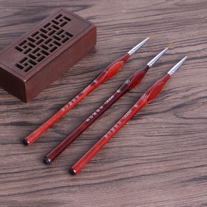 Miniature Detailing Brush Set 3 pcs - Painting by numbers shop