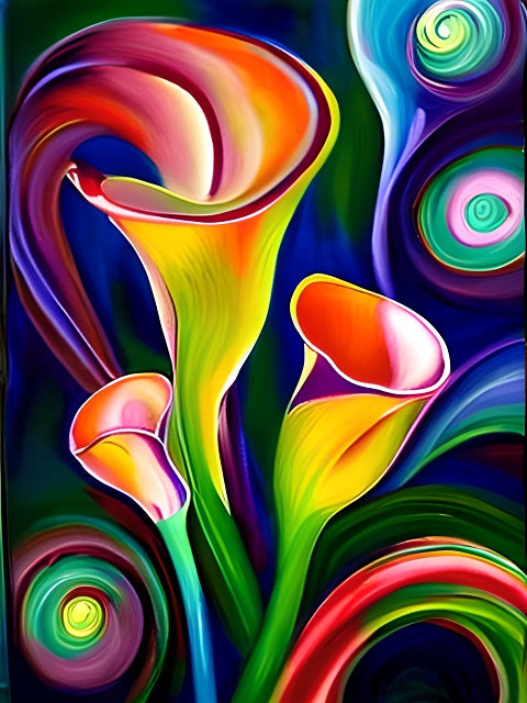 Mosaic Calla Lily - Paint by numbers