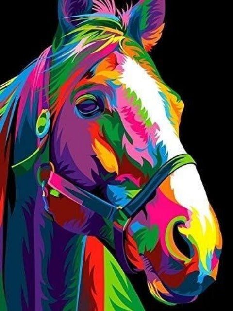 Neon Horse - Paint by numbers