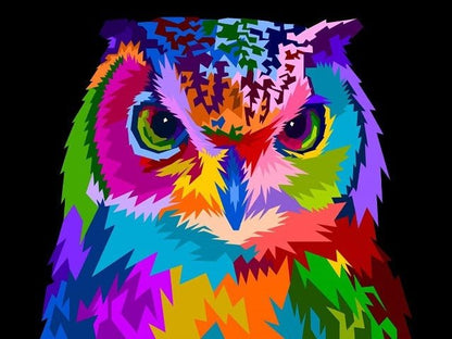 Neon Owl - Paint by numbers