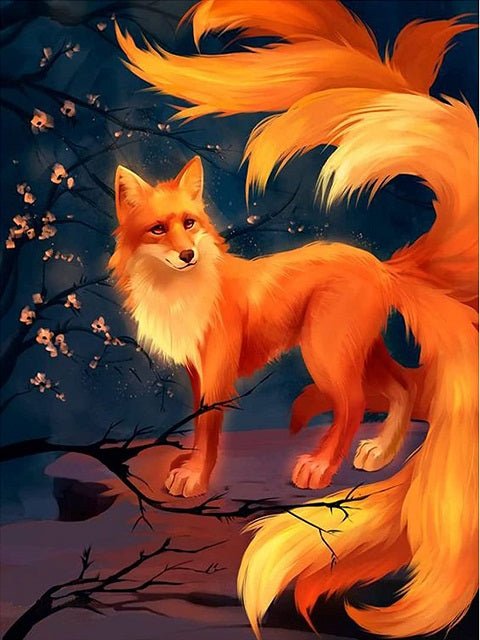 Night Fox - Paint by numbers