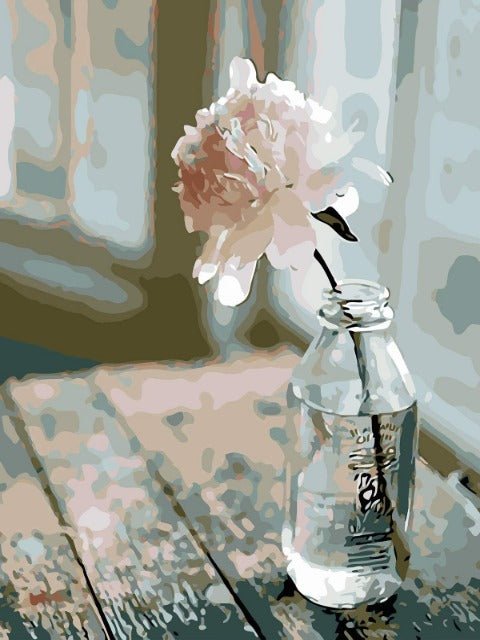 Peony in Vase - Paint by numbers
