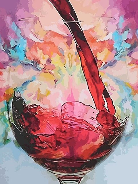 Pouring Red Wine - Paint by numbers