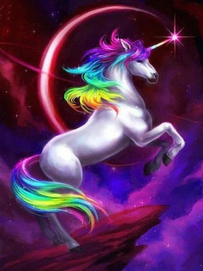 Rainbow Unicorn Painting - Paint by numbers