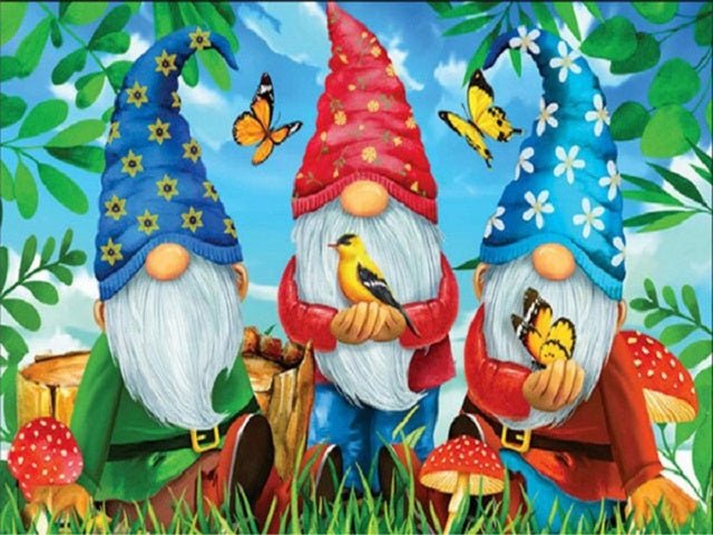 Spring Gnomes - Paint by numbers