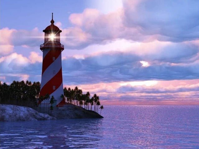 Sunset Lighthouse - Paint by numbers
