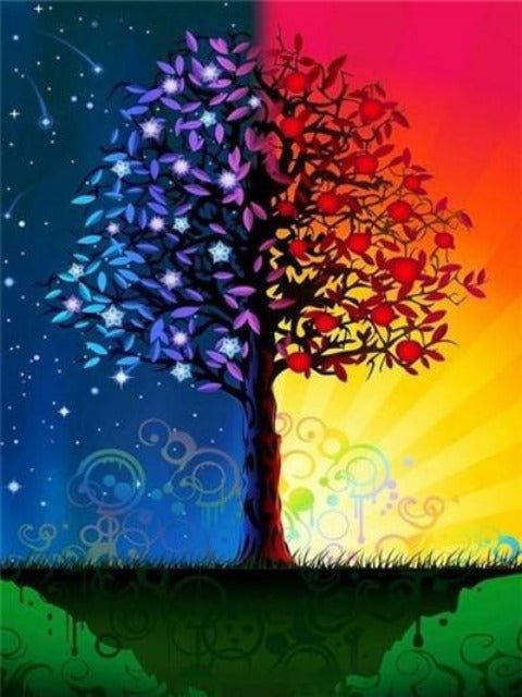  Tree of Life Paint by Numbers Kit for Adults Colorful Wishing  Tree Oil Painting on Canvas Wall Decor Canvas Painting for Home Living Room  Decor16x20 inches Without Frame