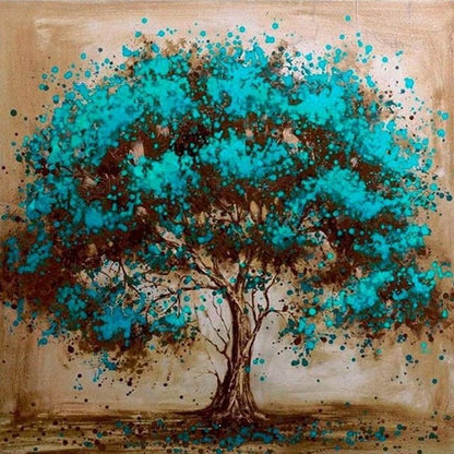 Turquoise Tree - Paint by numbers