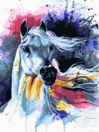 Watercolor Horse - Paint by numbers