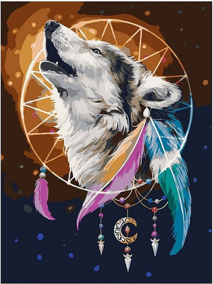 Wolven Dream Catcher - Paint by numbers
