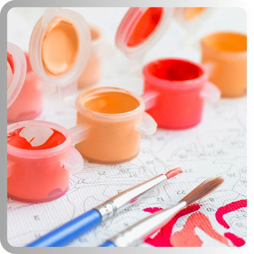 Malen nach Zahlen, trockene Farbe