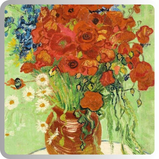 van Gogh Vase with poppies and cornflowers oil painting on canvas