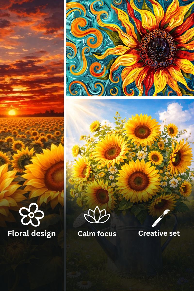 Sunflowers Collection Paint by Numbers