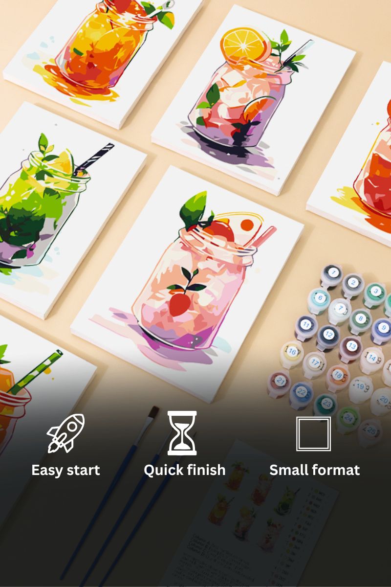 Mini Paint by Number Kits - Painting by numbers shop