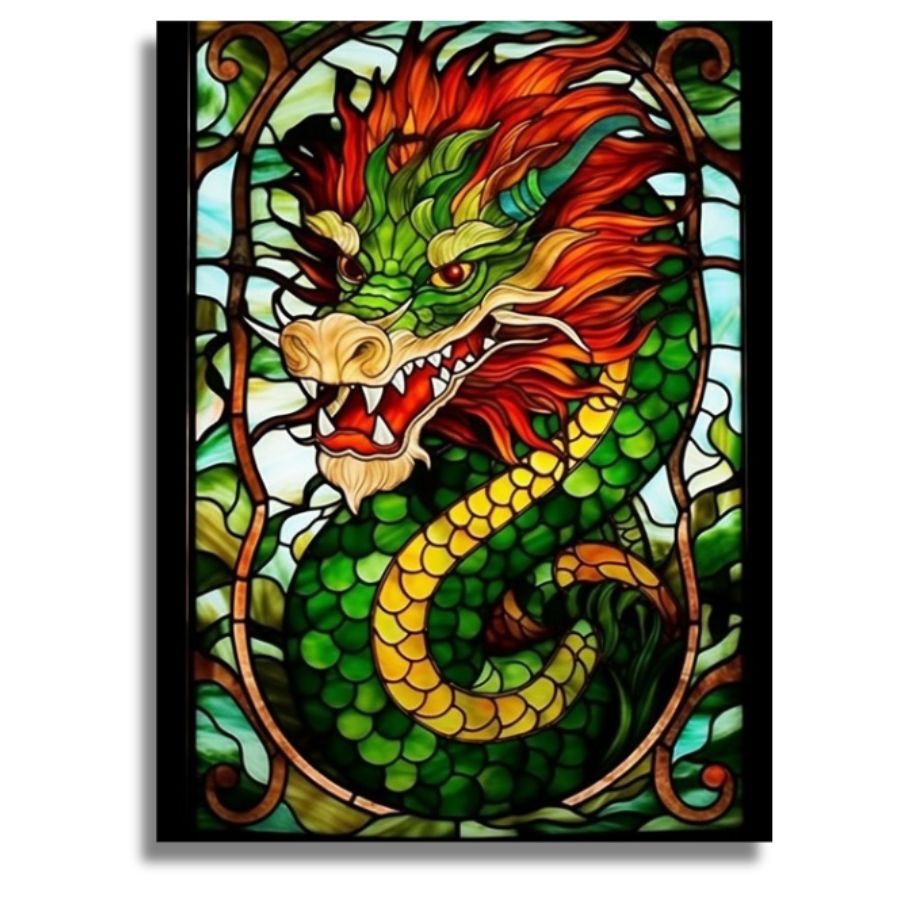Fantasy dragon illustration prepared for painting