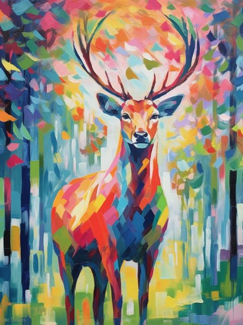 Abstract Deer - Painting by numbers shop