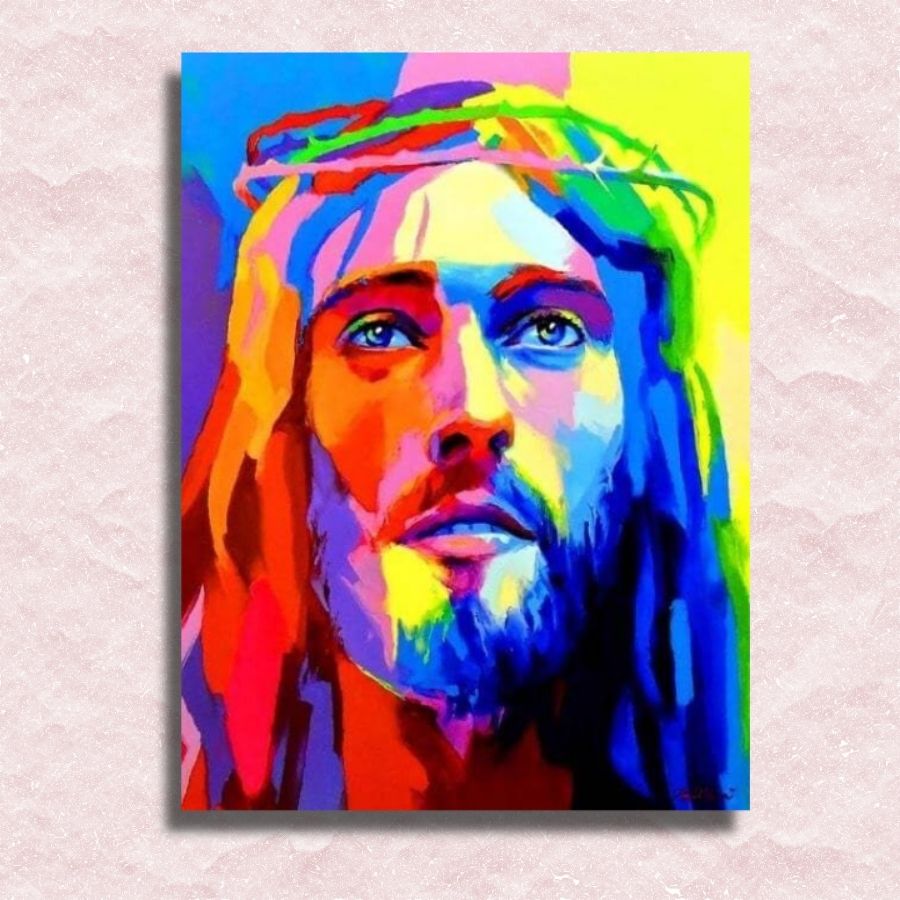 Jesus Christ Abstract Canvas - Painting by numbers shop