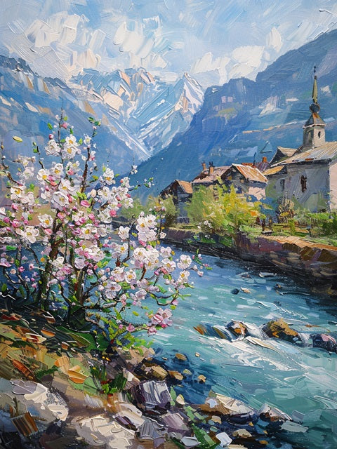 Alpine Blossom Charm - Painting by numbers shop