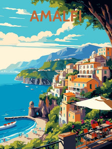Amalfi-Poster – Malen nach Zahlen