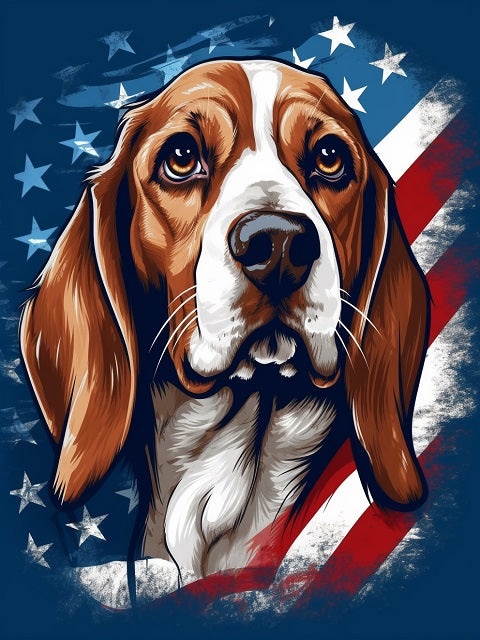 American Beagle - Schilderen op nummer winkel