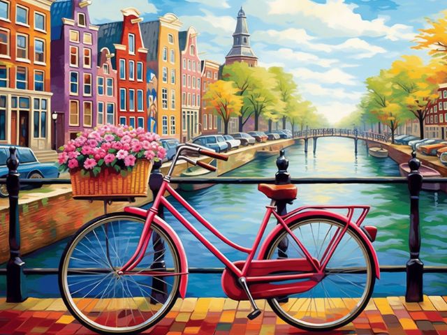 Amsterdam Bicycle Serenade - Painting by numbers shop