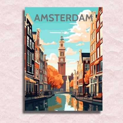 Amsterdam Poster Canvas - Schilderij op nummer winkel