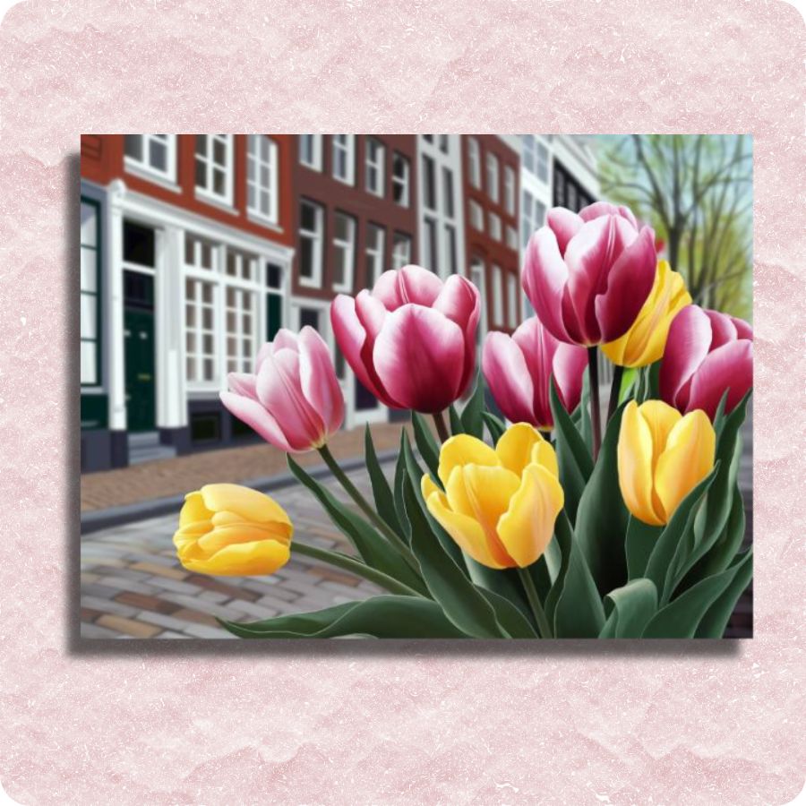 Amsterdam Tulips Canvas - Paint by numbers