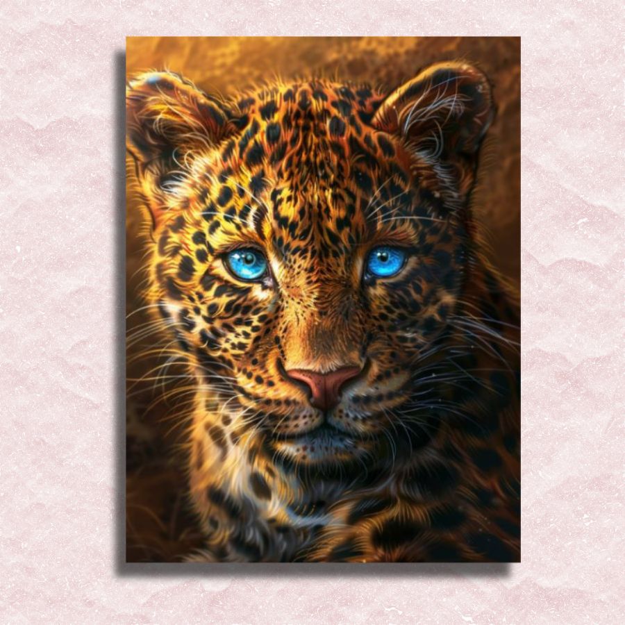 Approaching Leopard Canvas - Paint by numbers
