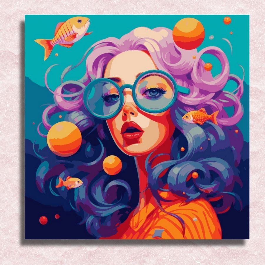 Aquatic Visionary Dreams Canvas - Schilderij op nummerwinkel