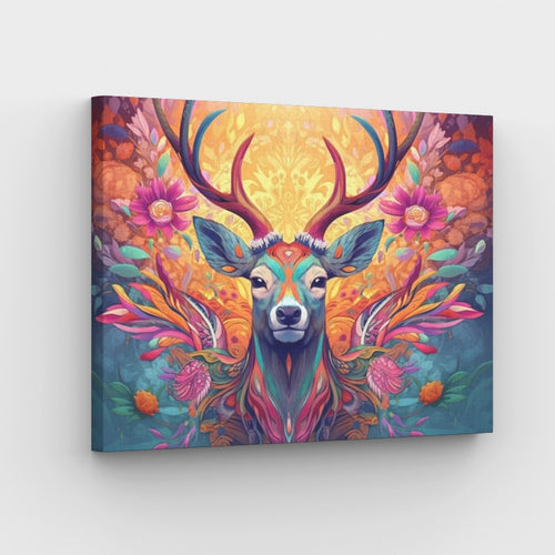 Artistic Deer Canvas - Painting by numbers shop
