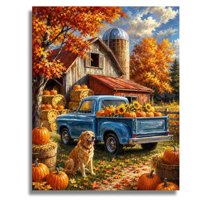 Autumn Harvest Truck - Paint by numbers