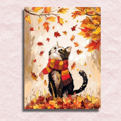 Autumn Kitty Canvas - Paint by numbers