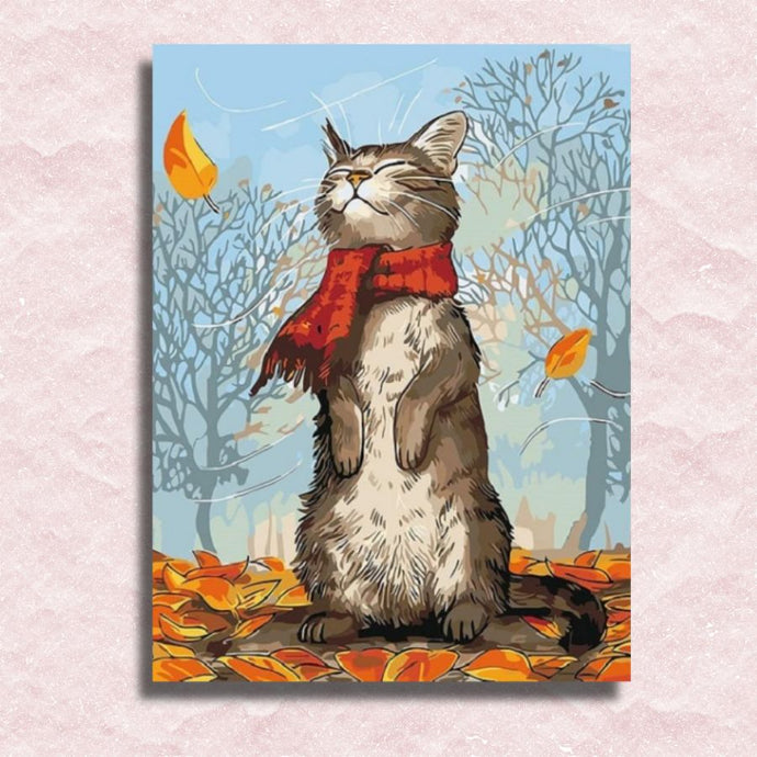 Autumn Kitty Canvas - Painting by numbers shop