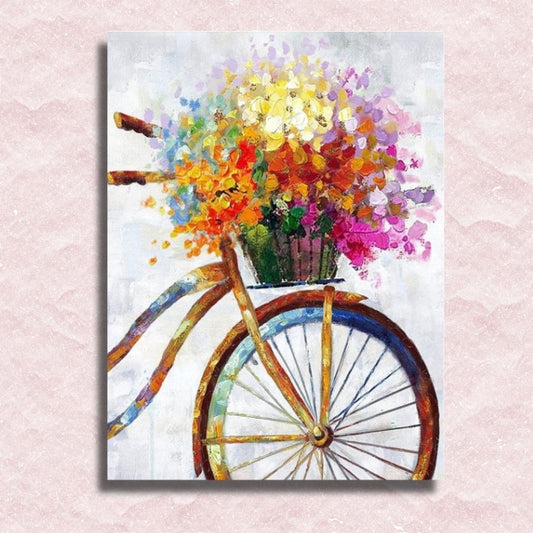 Basket Full of Flowers Canvas - Painting by numbers shop