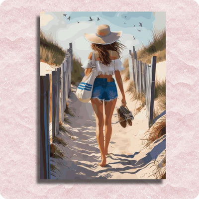 Beach Path Stroll Canvas - Paint by numbers