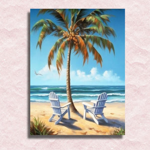 Strand- en palmdoek - Winkel voor schilderen op nummer