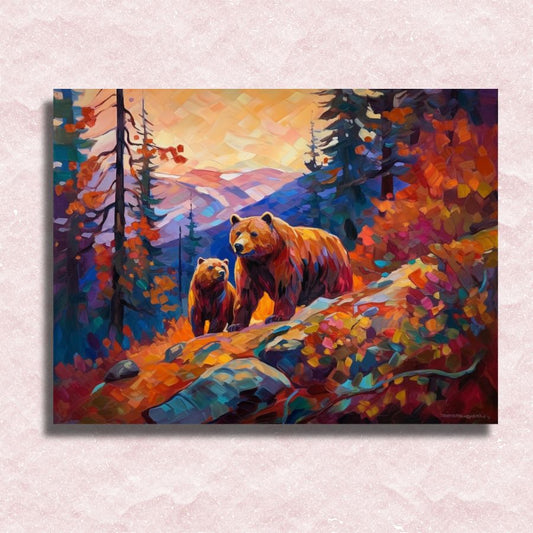 Bear and Cub Canvas - Paint by numbers