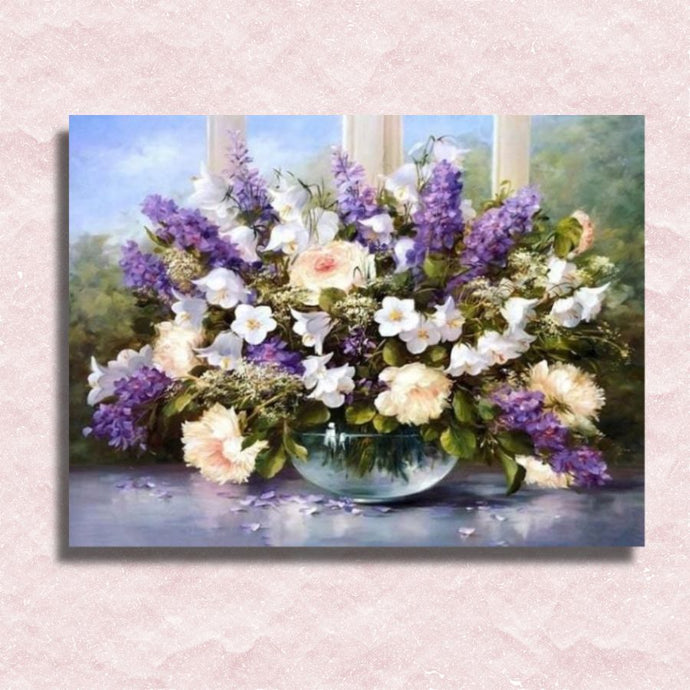 Beautiful Flowers in Vase Canvas - Painting by numbers shop