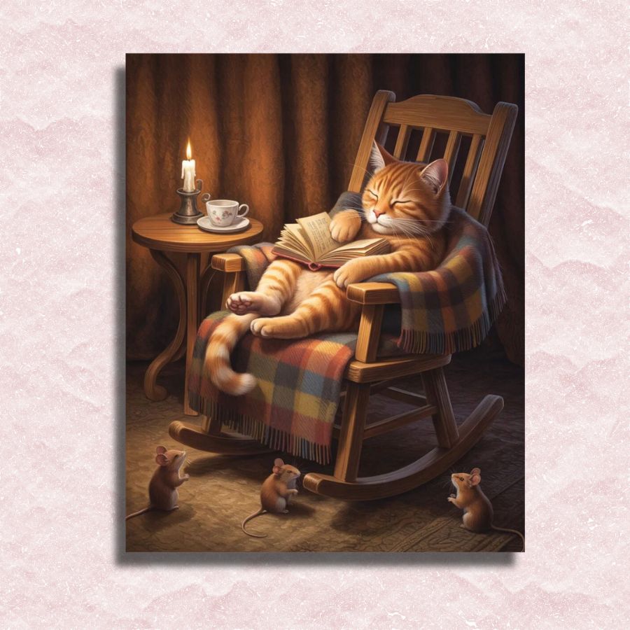 Bedtime Story Cat - Paint by numbers