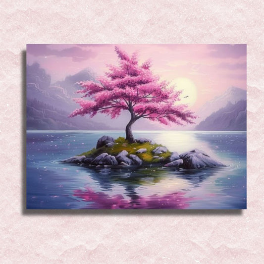 Blooming Cherry Tree Canvas - Paint by numbers